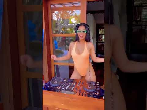 Bikini Party with Dj Amelia Manika 🔥 #bikini #rave #technogirl #houseparty #shorts