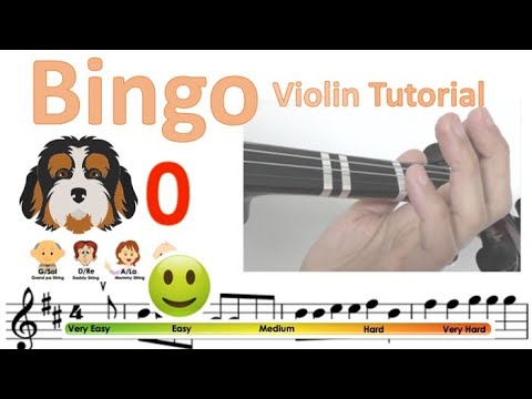 Bingo sheet music & easy violin tutoring