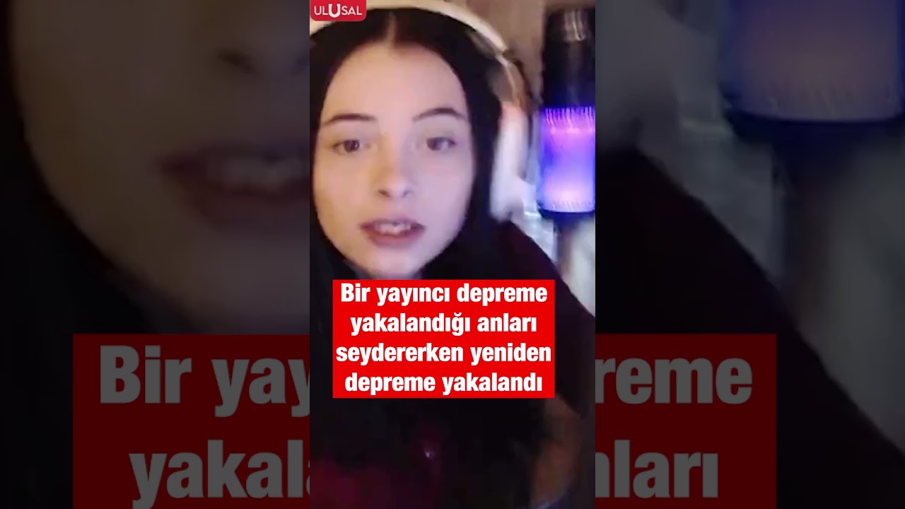 Bir yayıncı İstanbul depremine yakalandığı anları izlerken yeniden depreme yakalandı #shorts #deprem