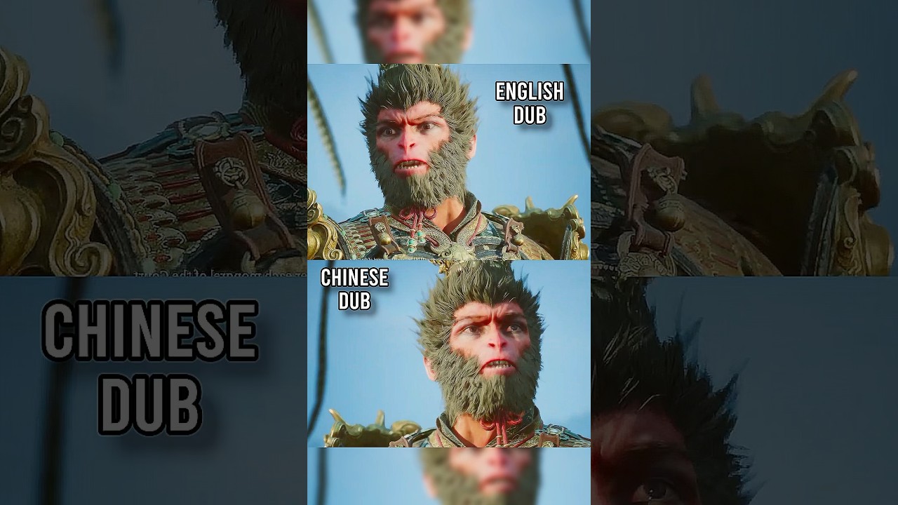 Black Myth: Wukong English Dub Vs Chinese Dub 🔥 #blackmythwukong