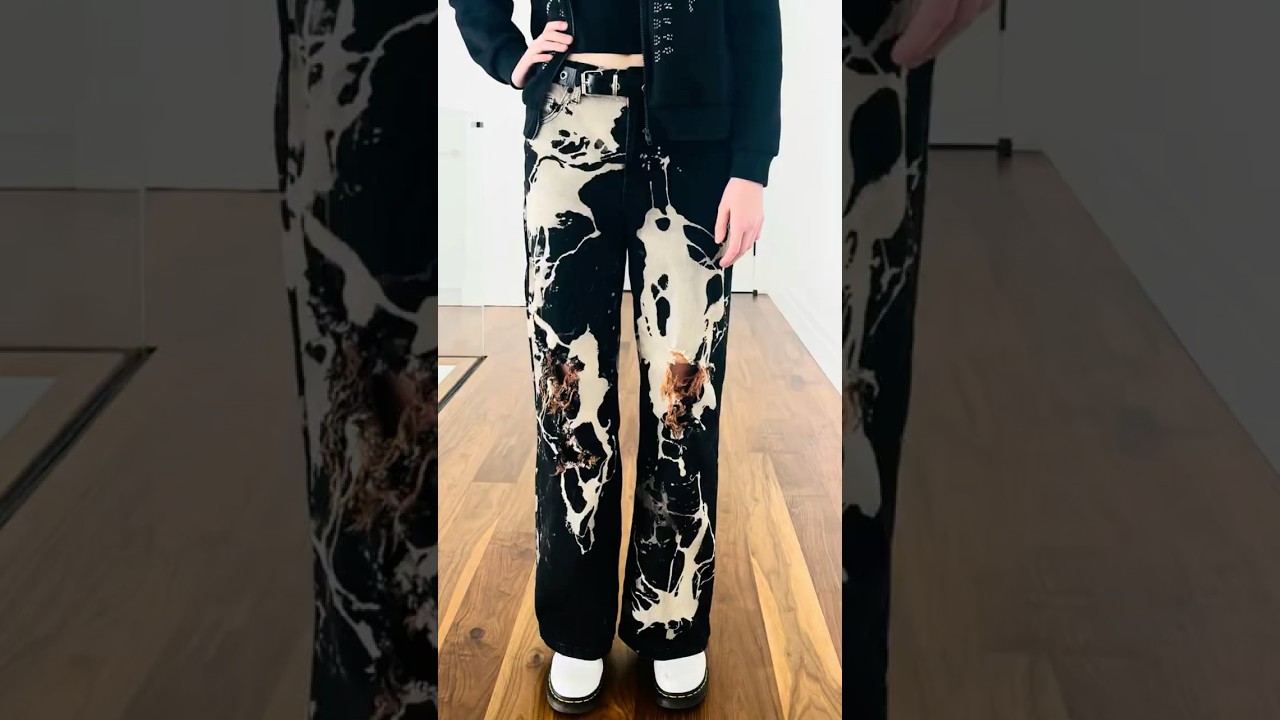 bleach paint jeans with me!