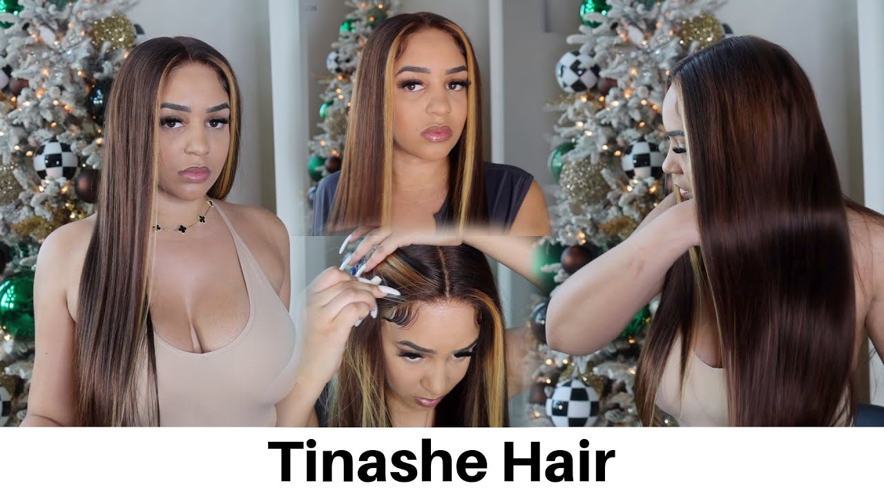 BLONDE SKUNK STRIPE WIG Ft TINASHE HAIR