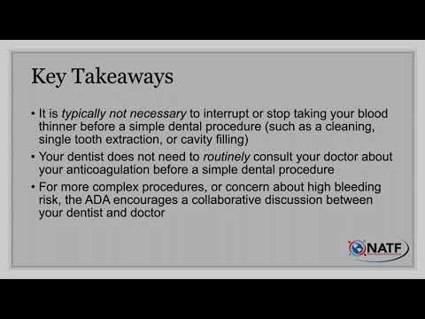 Blood Thinners and Dental Procedures