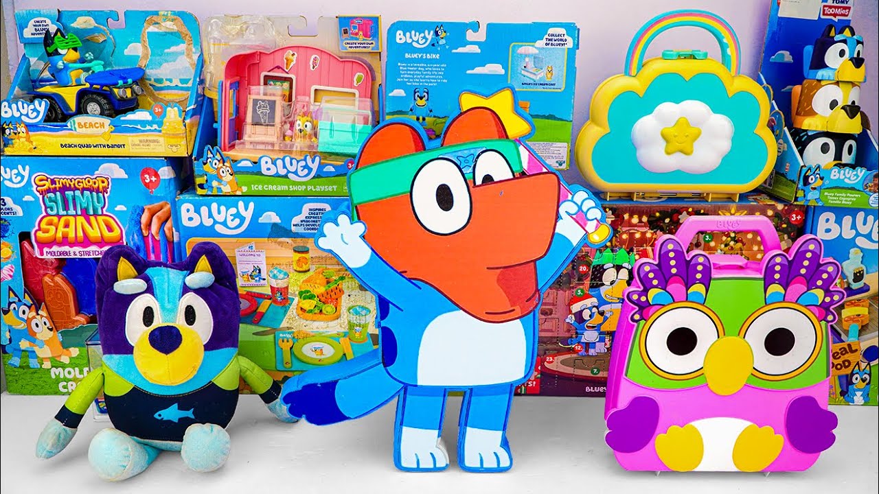 Bluey Toy Collection Unboxing Review 💙 Mystery Funny Bluey Box & Bluey Cloud Bag Doctor Set