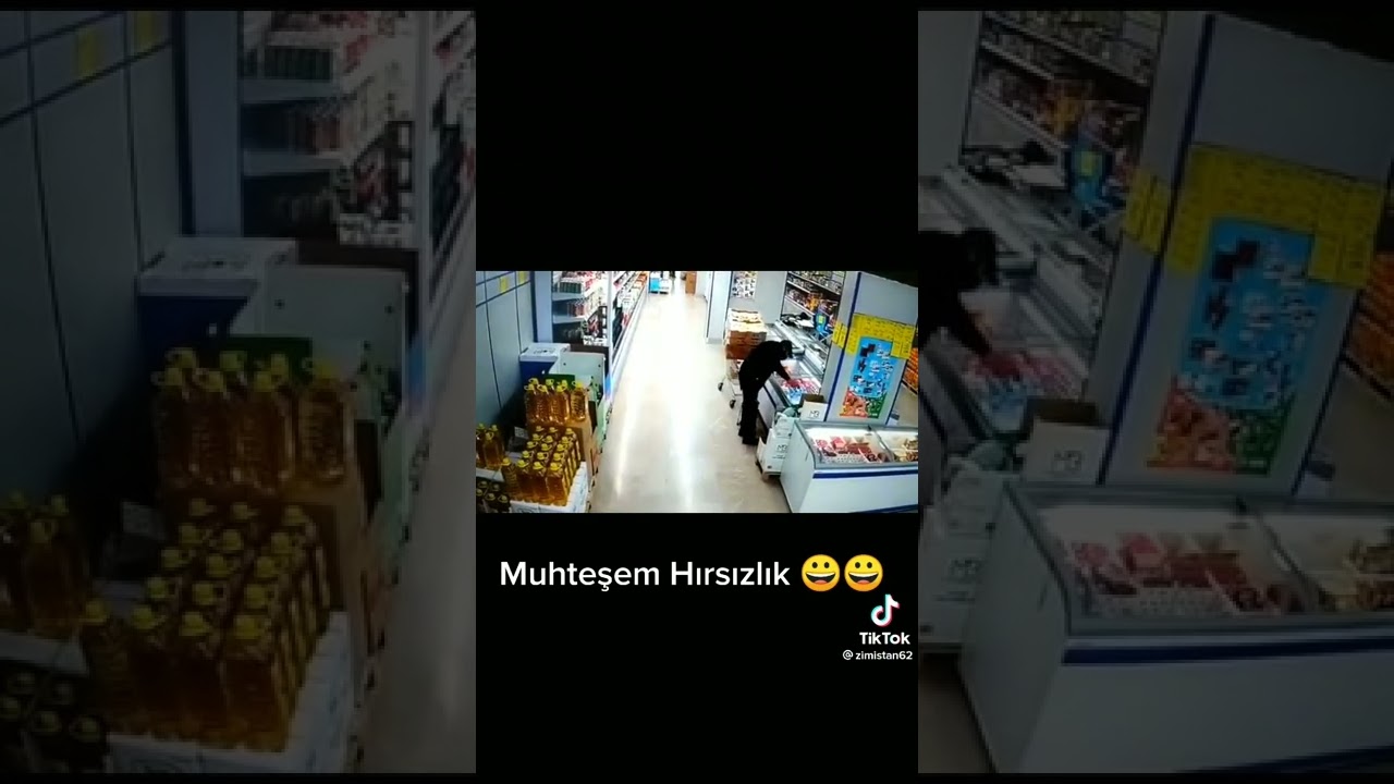 BİM MARKETTE HIRSIZLIK ANI KAMERA DA @