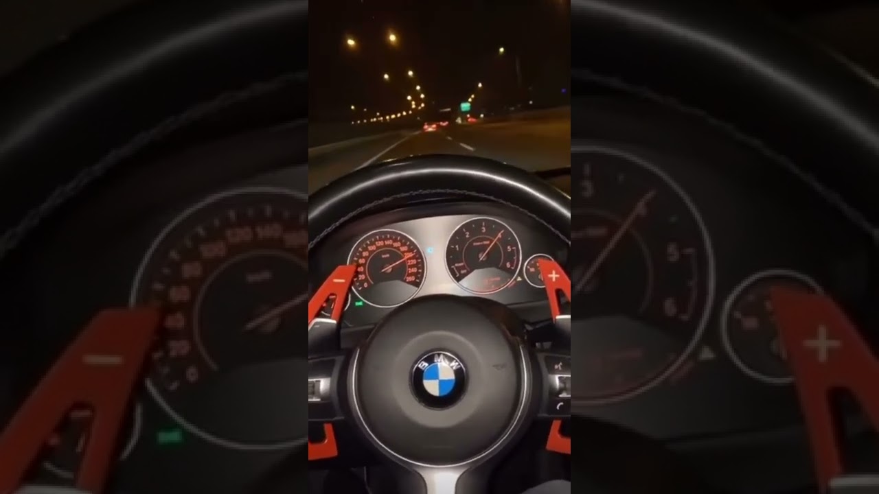 BMW gece hız, makas, snap story