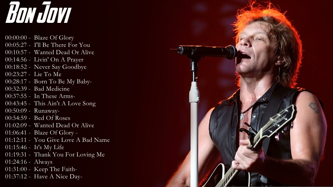 Bon Jovi Greatest Hits Playlist Full Album - Best Of Bon Jovi Collection Of All Time