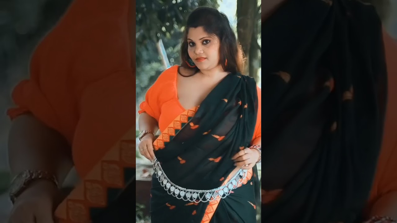 Bongo Beautiful Tora Rai outdoor saree fashion 2024|#Bongo model|#sareefashion |#chubby |#plussize
