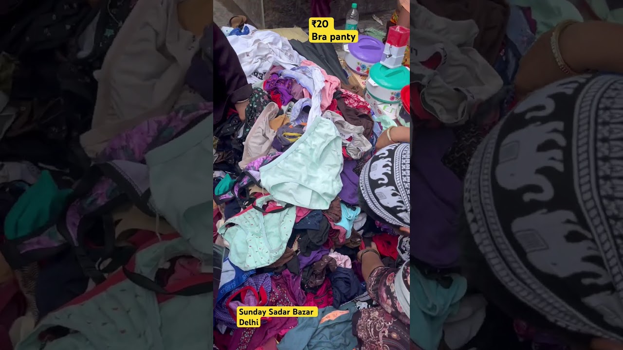 Bra and panty sale ₹10 only Sadar Sunday bazar Delhi #shortsvideo #market