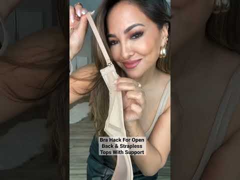 Bra Hack For Open Back & Strapless Tops w/Support ✨ #tutorial #shorts #fashion #fashionhacks #style