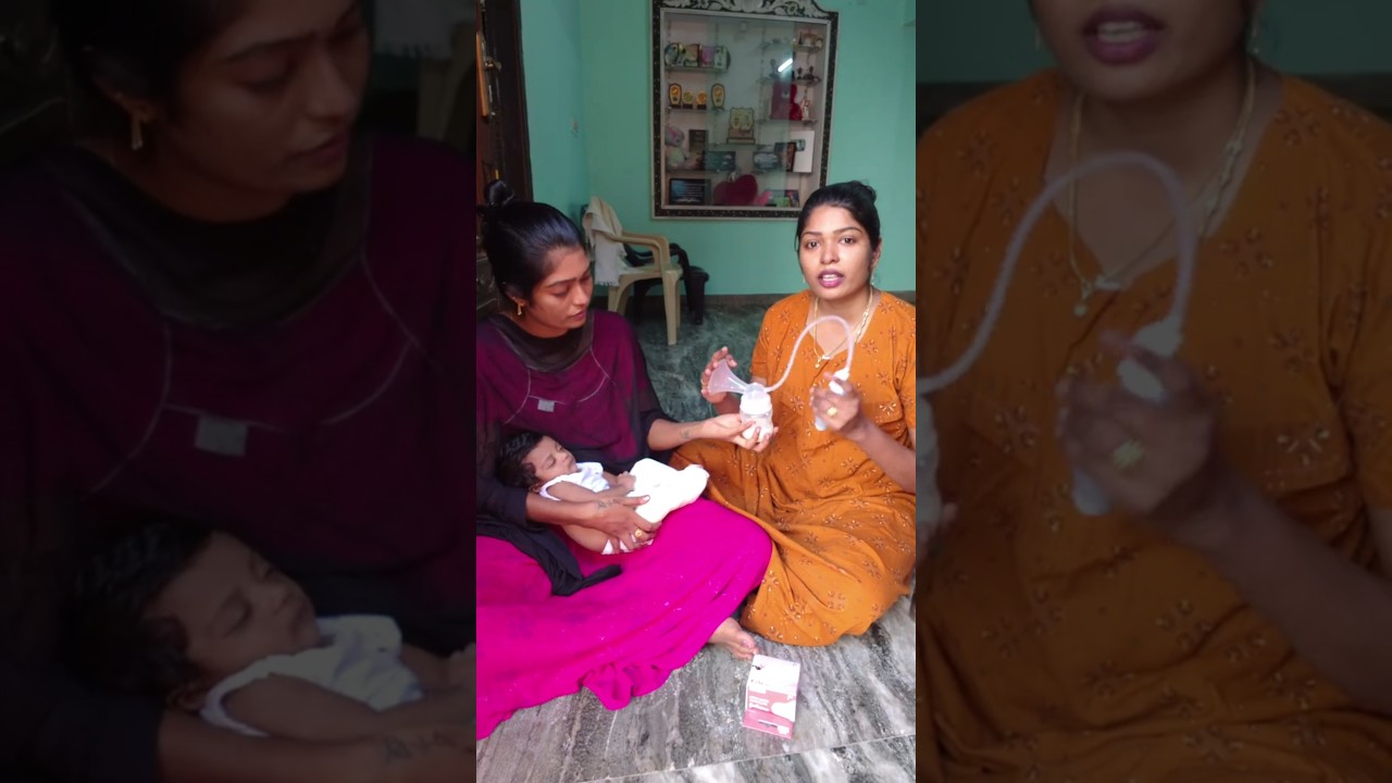Breastfeed pumping machine and nipple shield 😇 1 month baby 😍 #youtubeshorts #shorts #tamilvlog