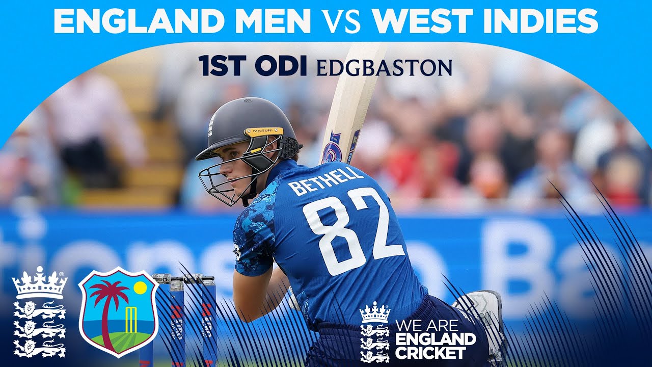 Brilliant Bethell Hits 82(53) | Highlights - England v West Indies | 1st Men’s Metro Bank ODI 2025