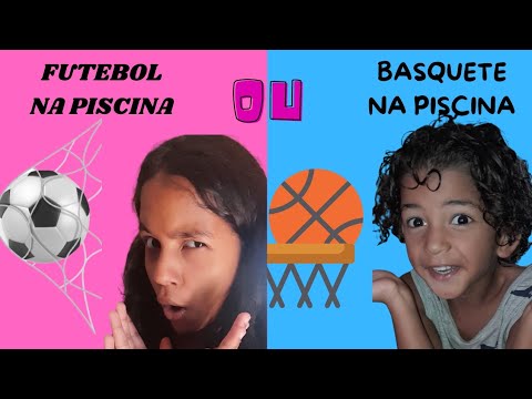 #Brincadeira na #piscina #CONFUSÃO 🏀⚽️ É #BASQUETE OU É #FUTEBOL KKKKKK