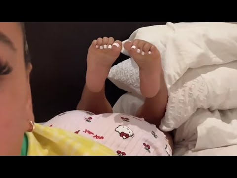 British Lightskin Girl Showing her Feet Soles and White Toes in the pose