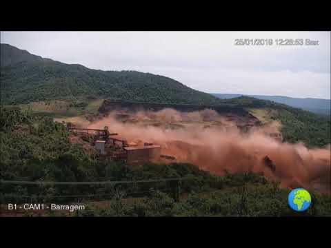 Brumadinho dam collapse footage Brazil