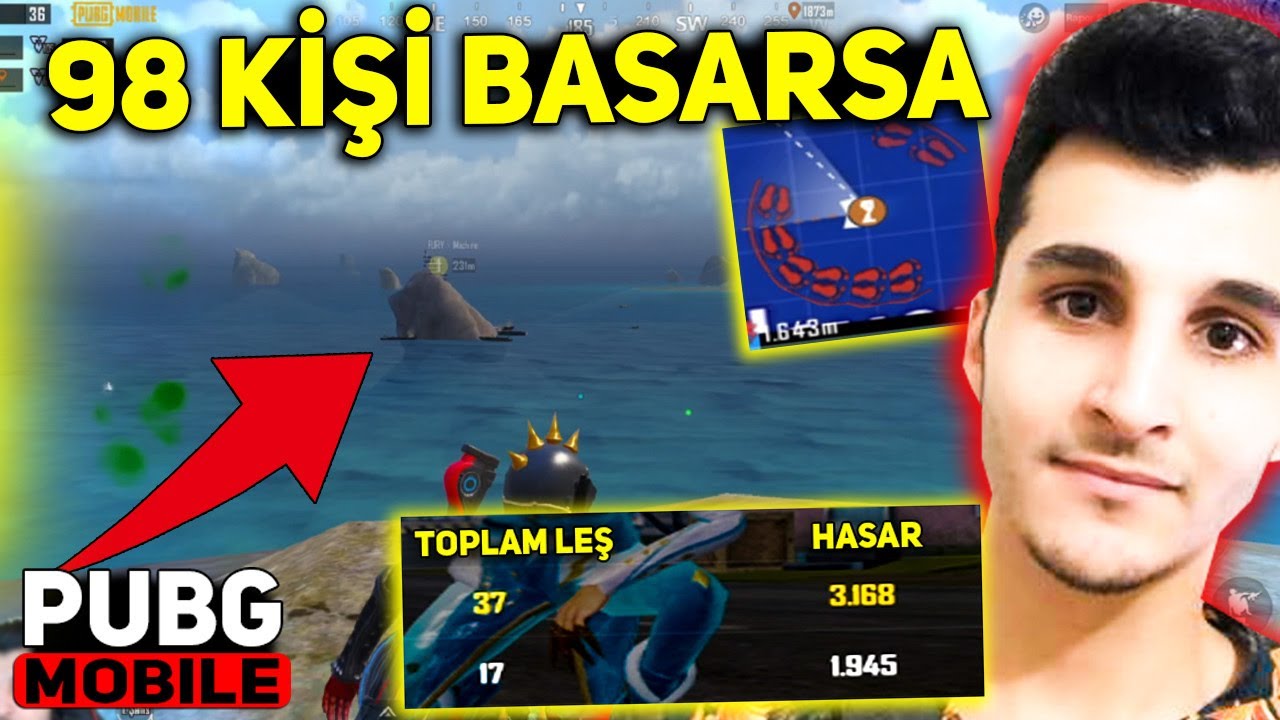 BU ADA'YA DAHA ÖNCE 98 KİŞİ RUSHLAMADI İLK !!! PUBG MOBİLE