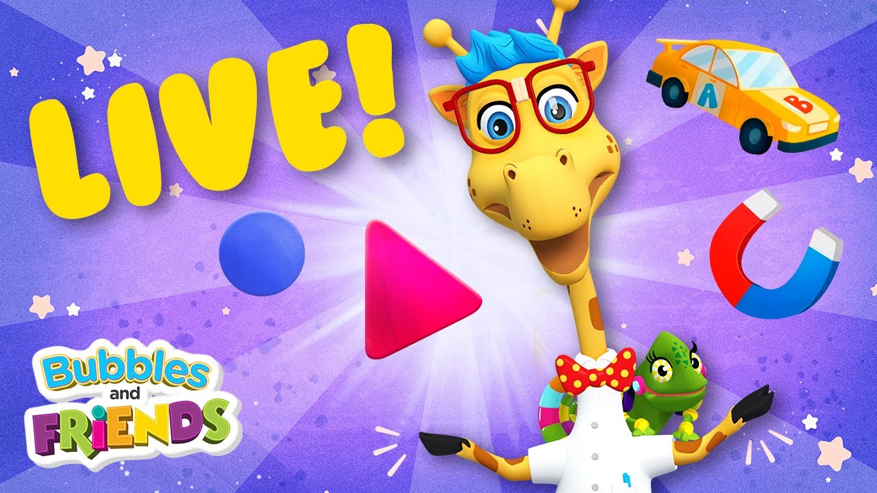 Bubbles and Friends 24/7 STEM learning videos for kids! | Educational videos for toddlers LIVE!
