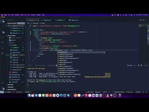 Build a web3 dapp using React and Typescript