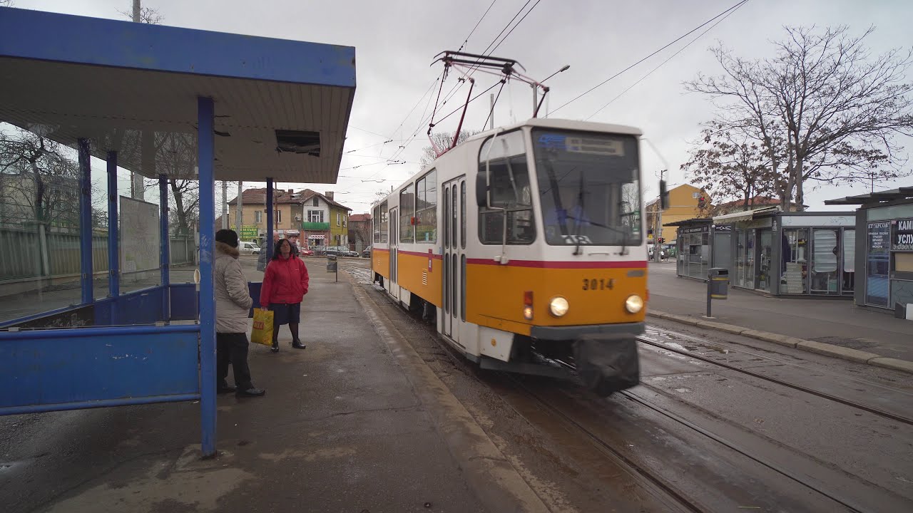 Bulgaria, Sofia, tram 18 ride from КАТОЛИЧЕСКИ ПАРАКЛИС СВ.ФРАНЦИСК to пл. Гарибалди