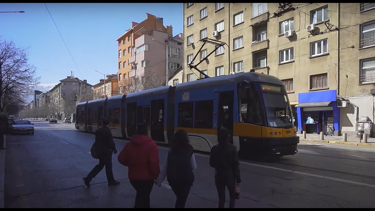 Bulgaria, Sofia, tram 6 ride from площад Македония to Ул. Пиротска