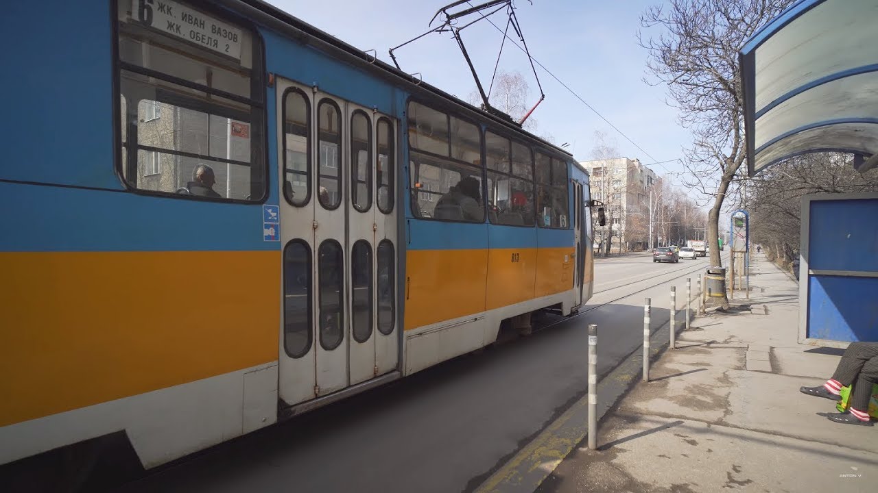 Bulgaria, Sofia, tram ride from Ул. Пиротска to ул ген. никола жеков