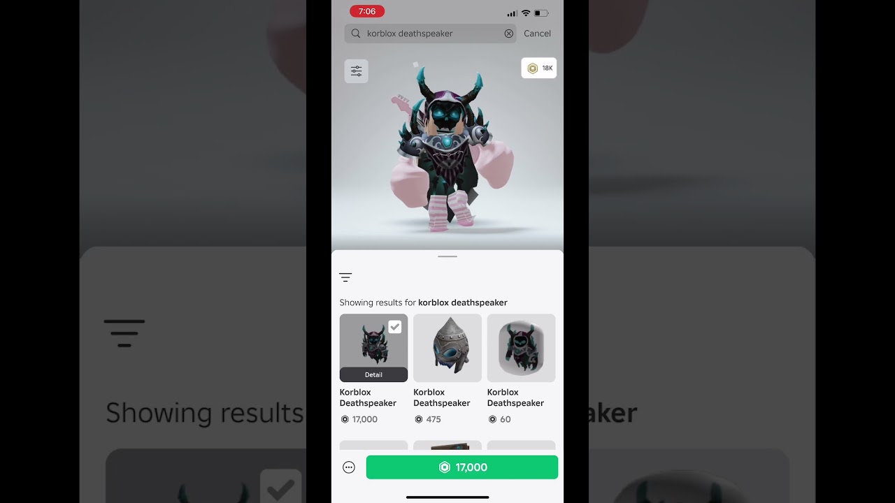 Buying korblox! #roblox #korblox #robux