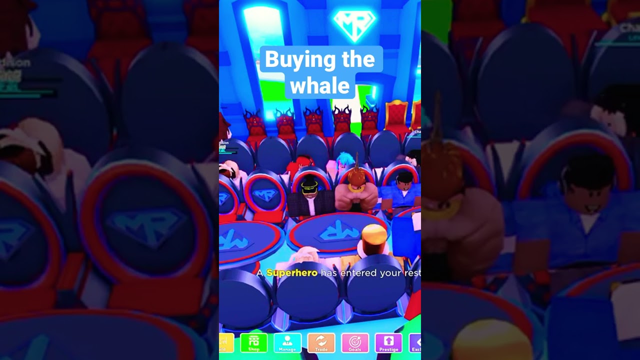 Buying the whale in my restaurant #myrestaurantroblox #roblox