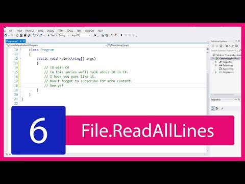 C# IO Tutorial #6 File.ReadAllLines