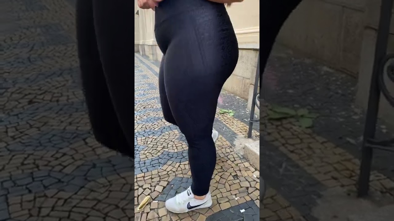Calça legging winner na cor preta, look lindo