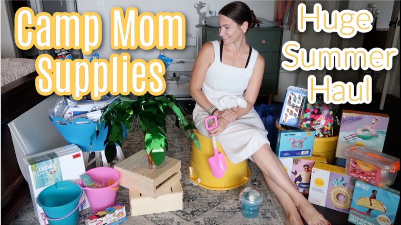 Camp Mom Haul!  All The Summer Fun Supplies For Kids! Dollar Tree Haul, Amazon, Hobby Lobby, 5 Below
