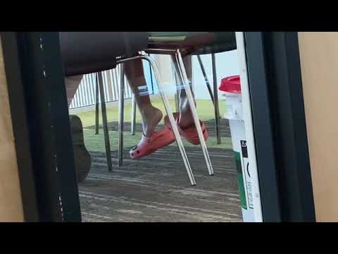 Candid crocs shoeplay teen