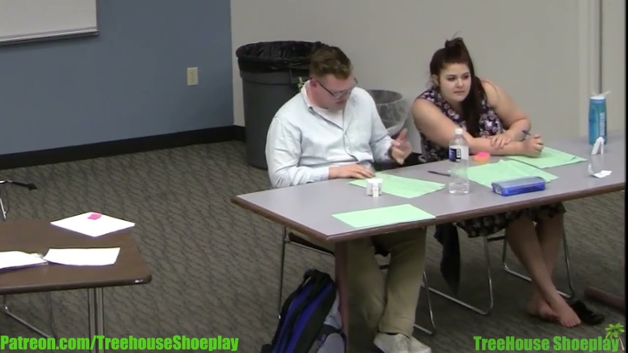 Candid Feet Shaking at College Debate