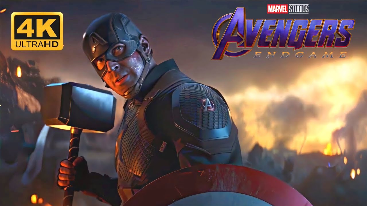 Captain America Lifts Mjolnir Final Battle Scene 4K | Avengers:Endgame (2019) Movie Clip