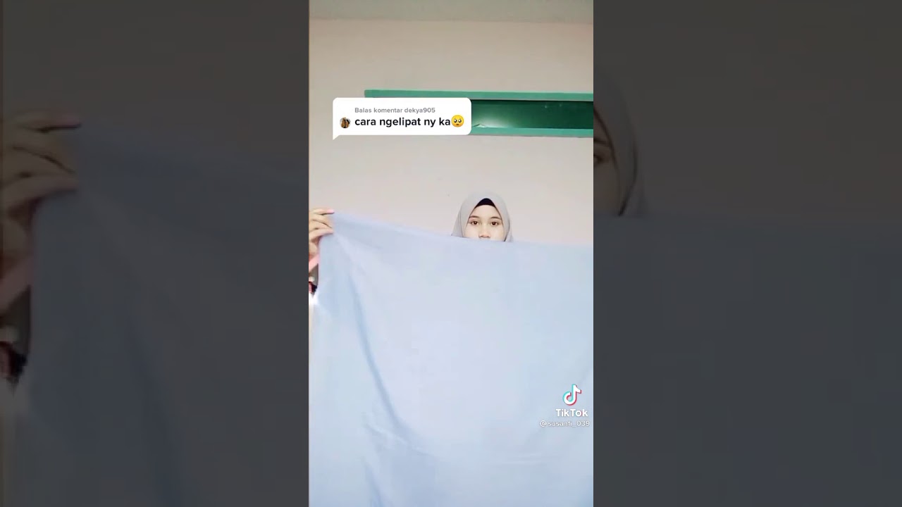Cara bikin cadar dari kerudung segi empat
