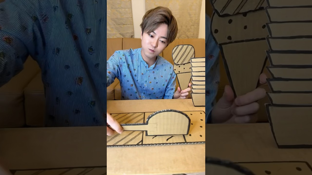 CARDBOARD ICE CREAM！#asmr