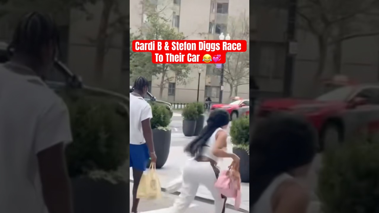 Cardi B & Stefon Diggs Race To Their Car 😂💞 #tamtonight