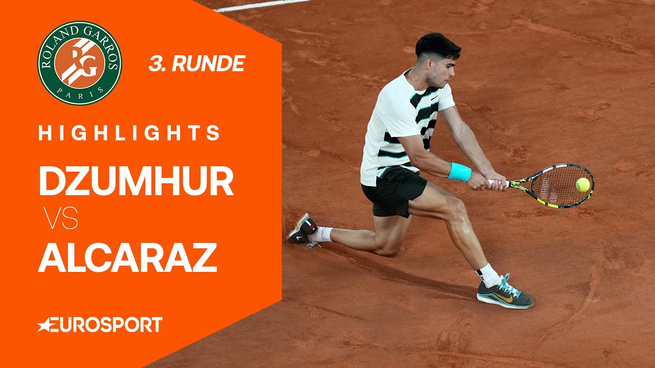 Carlos Alcaraz - Damir Dzumhur | Highlights XXL deutsch | 3. Runde | French Open 2025