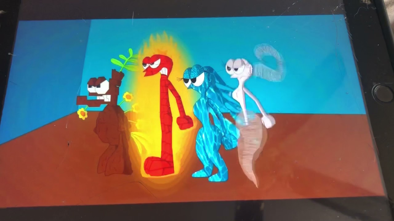 Cartoon mania the movie fighting sene the elements