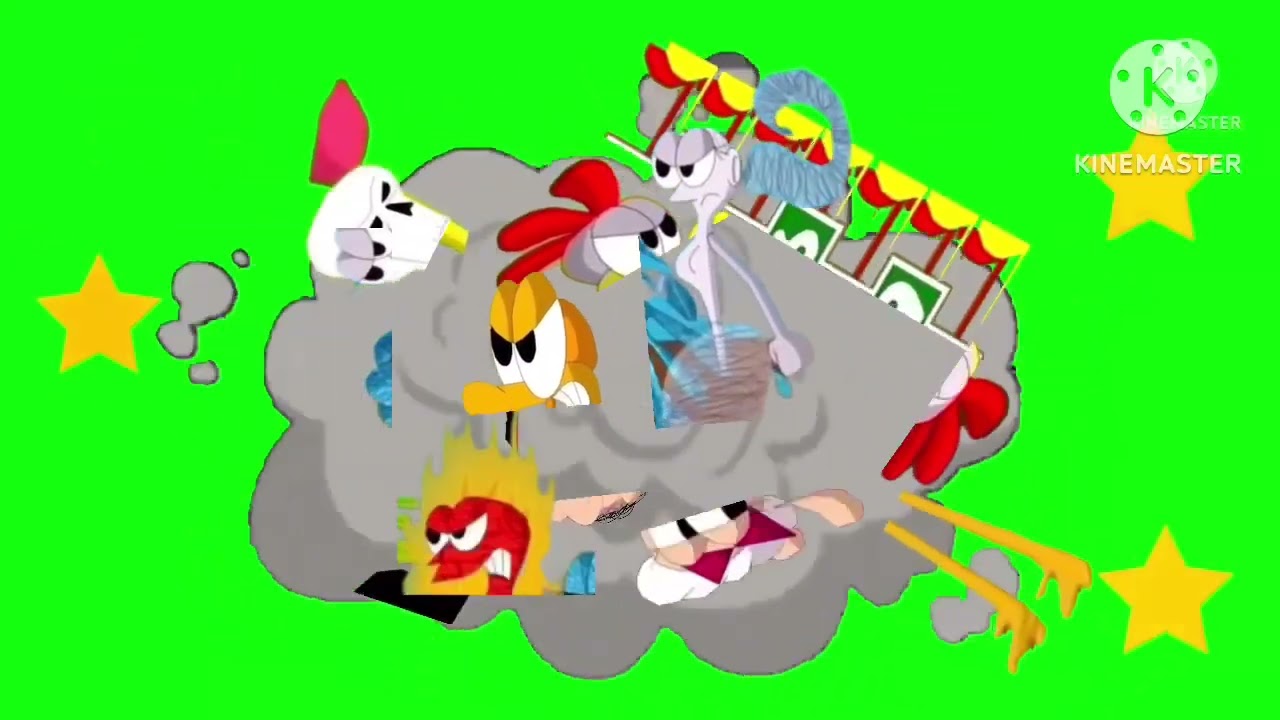 Cartoonmania Fight Cloud Green Screen But I Added More People