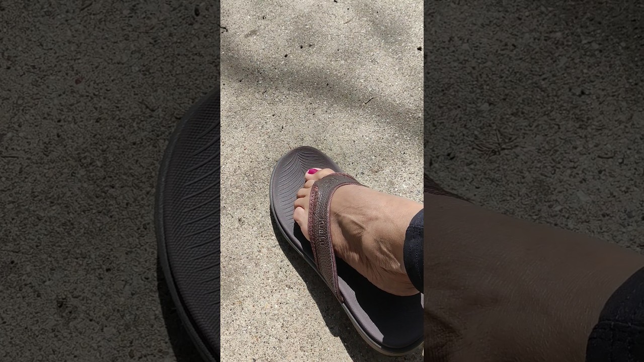 casual girl bug crush under feet, sorry for the bad nail paint ☺️