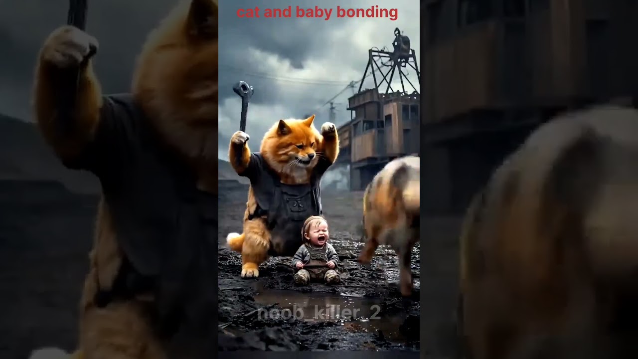 cat baby doll ko safe rakha billa na #tutorial #gif