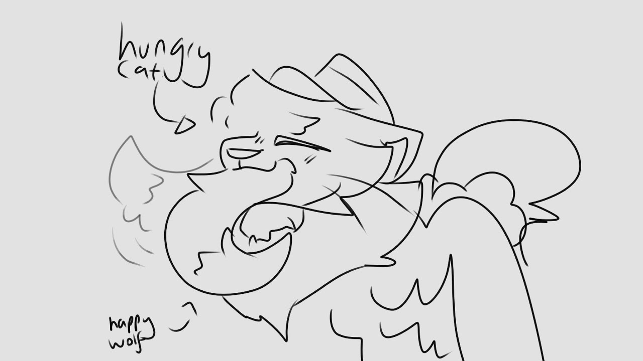 cat eat dog world (vore animation)