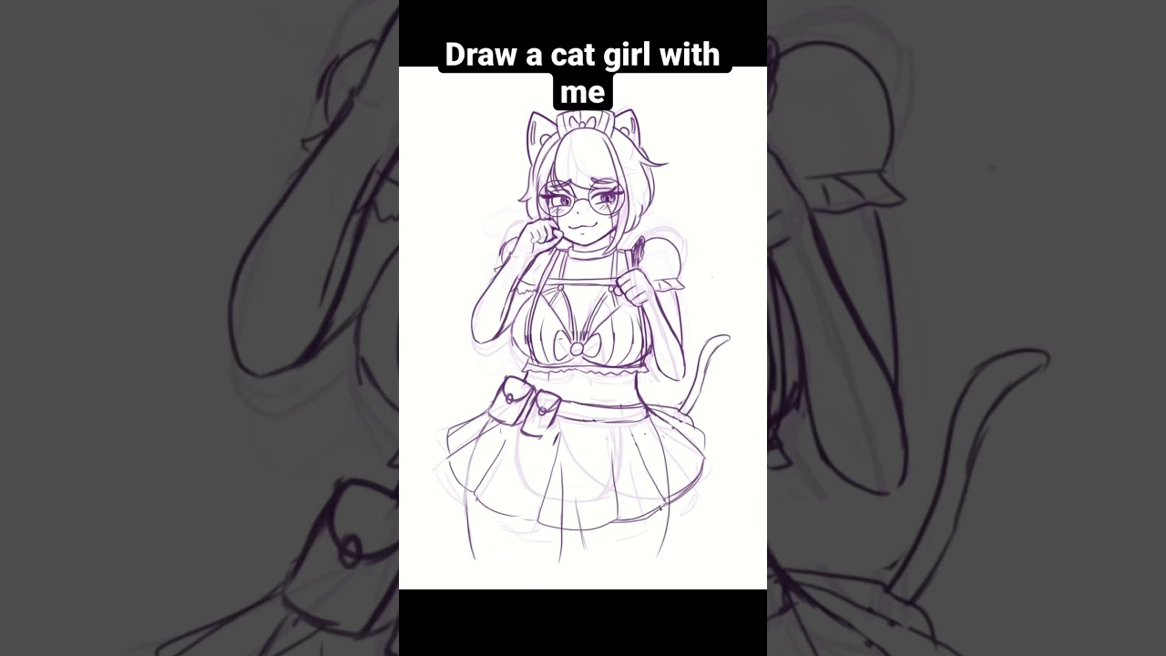 Cat Girl Maid!! #shorts #catgirl #maid #art