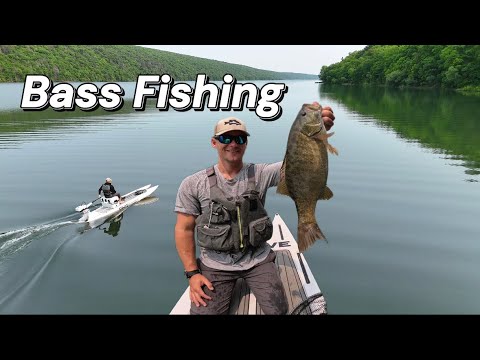 Catching big bass on a secluded lake!
