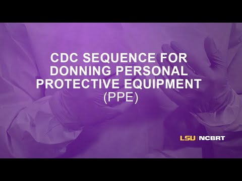CDC Sequence for Donning and Doffing PPE