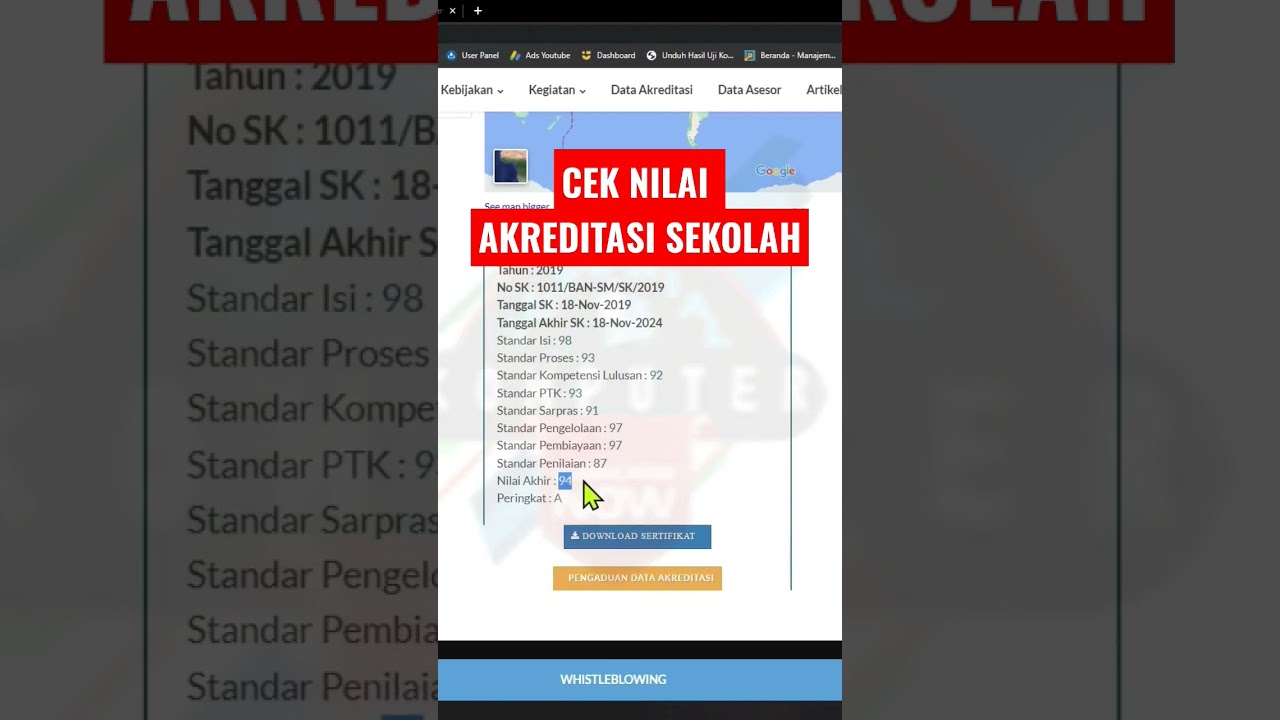📢CEK NILAI AKREDITASI SEKOLAH