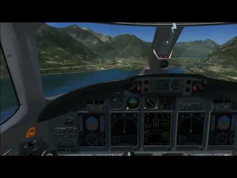 Cessna Citation X landing LSMI, FSX