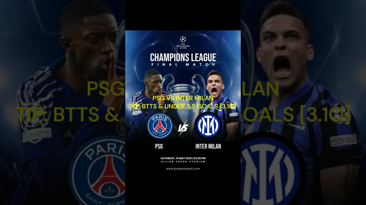 CHAMPIONS LEAGUE FINAL TIPS & PREDICTIONS! #championsleague #footballpredictions  #finalgame