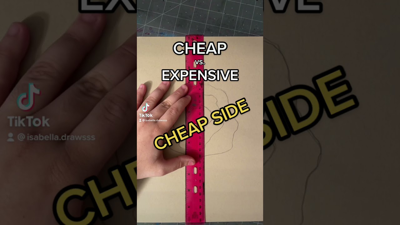 CHEAP VS EXPENSIVE ART SUPPLIES #Shorts