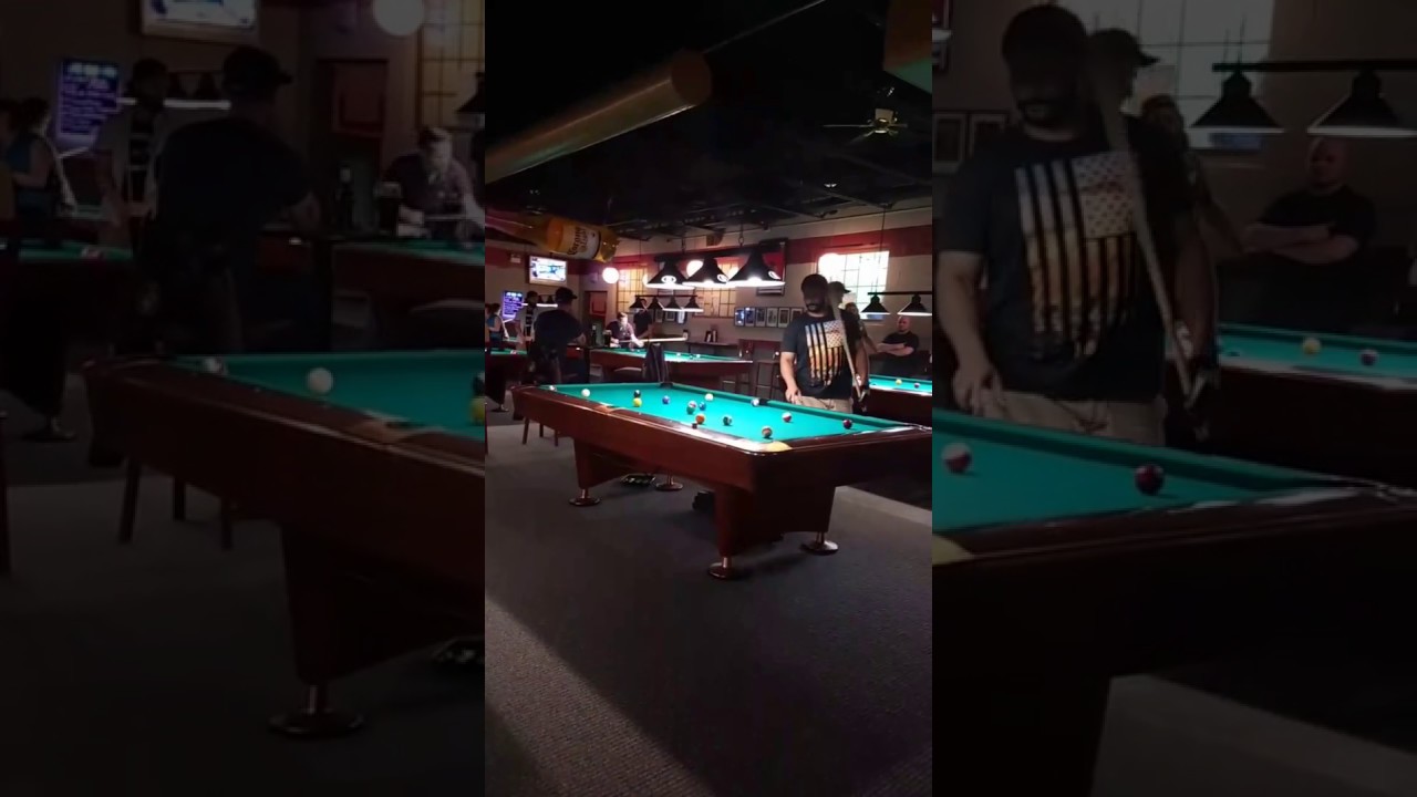 Chicago City Pool Hall - Tournament - BILLARDS - Sinking a shot